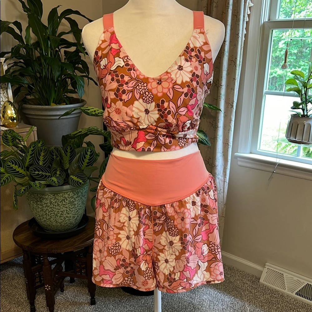 Aerie Floral Pink Active Set